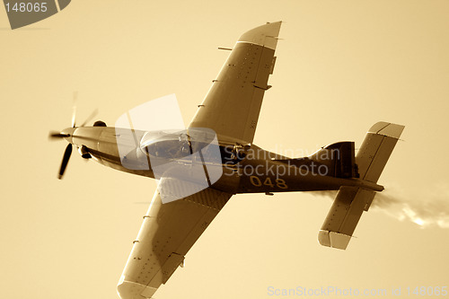 Image of Classical propjet in the air. European Aerobatic Championship