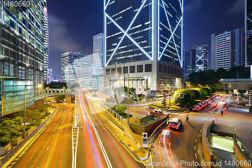 Image of night traffic in the city