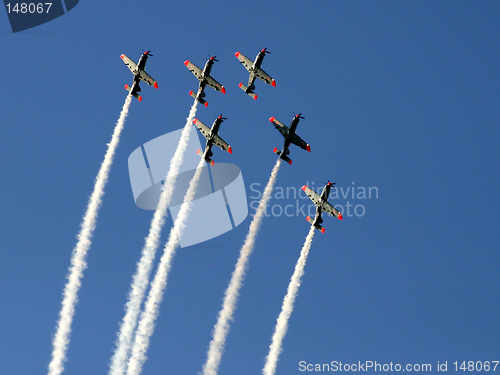 Image of Synchronized team flight- flying in formations