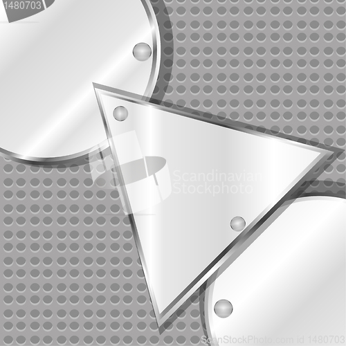 Image of iron plate with arrow triangle pattern