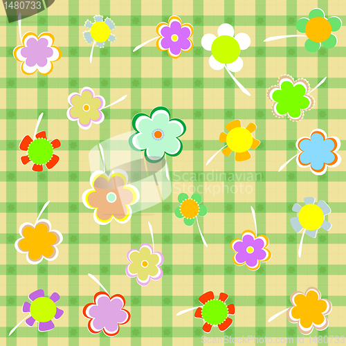 Image of Beautiful Floral background. Flower Border design