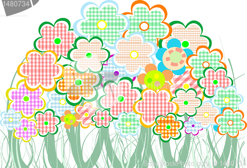 Image of Perfect spring daisies border. vector background