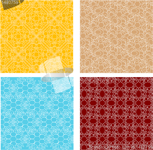 Image of ornate patterns set in modern style. vector