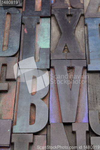 Image of antique alphabet letters