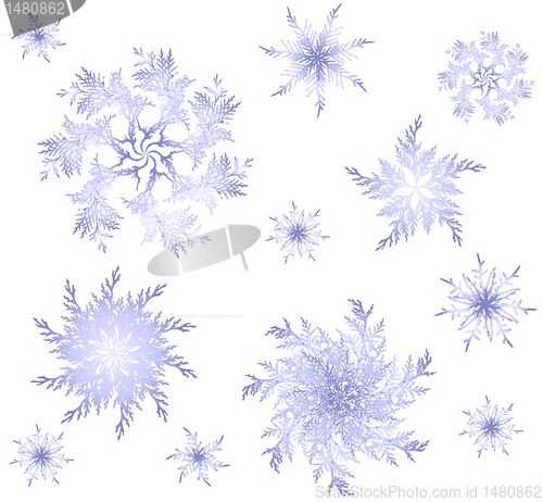 Image of Seamless background with beautiful snowflakes.