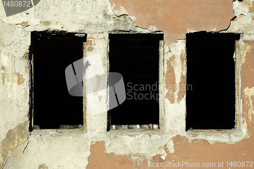 Image of Very old building windows