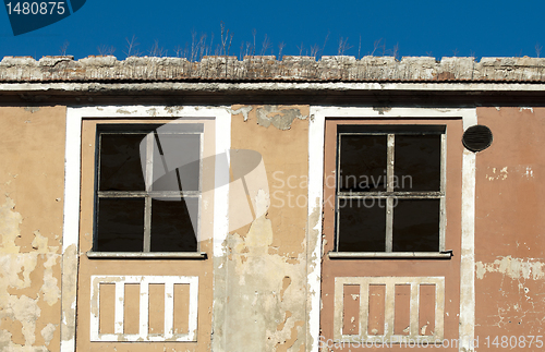 Image of Very old building windows