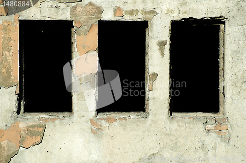 Image of Very old building windows