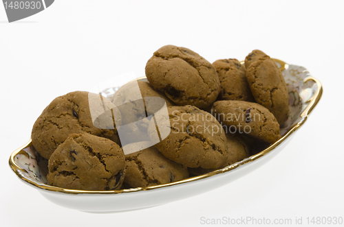 Image of Brown Cookies with raisins
