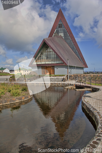 Image of Modern church with copper