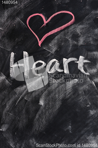 Image of Heart on blackboard
