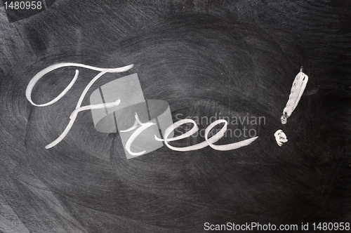 Image of Free written on blackboard