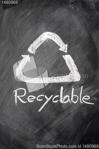 Image of Recyclable sign