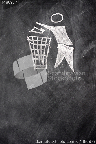 Image of Keep clean drawn on a blackboard