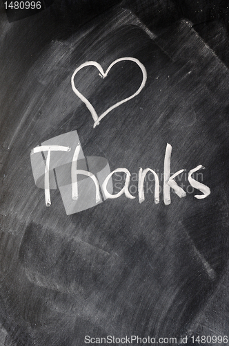 Image of Thank you written on blackboard