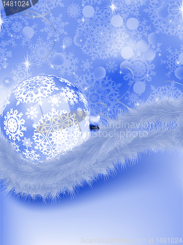 Image of Elegant christmas background with baubles. EPS 8