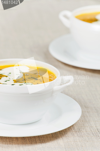 Image of Fresh pumpkin soup