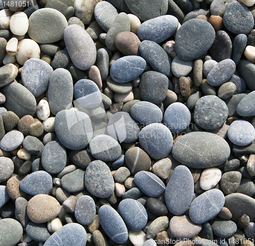 Image of Grey pebbles on the beach as background 