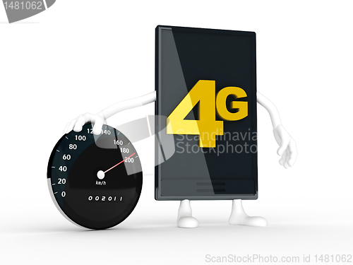 Image of smartphone displaying the speed of 4g.