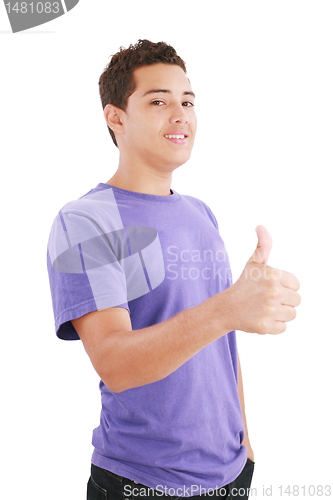 Image of young casual man portrait in a white background 