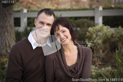Image of Attractive Couple Portrait in Park