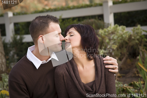 Image of Attractive Couple Portrait in Park