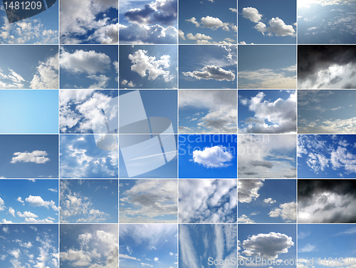 Image of Blue sky collage