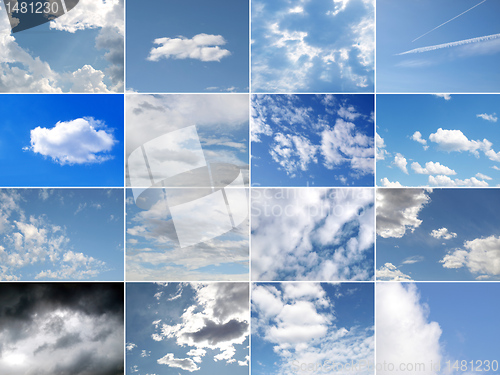 Image of Blue sky collage