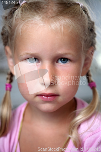 Image of serious little girl