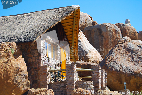 Image of House in the desert. Human estate