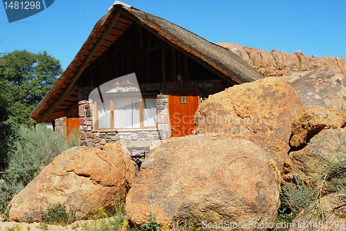 Image of House in the desert. Human estate