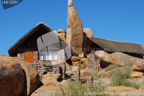 Image of House in the desert. Human estate
