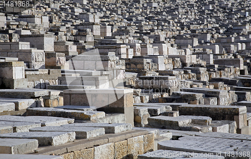 Image of The Jewish cemetery on the Mount of Olives, in Jerusalem