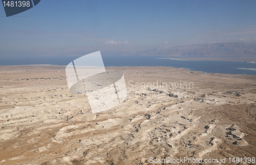 Image of View on dead sea from Masada Israel