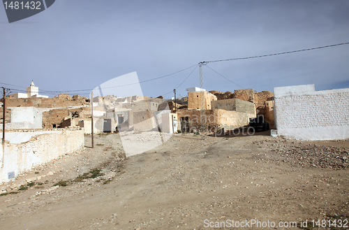 Image of Arab village of Matmata in Southern Tunisia in Africa