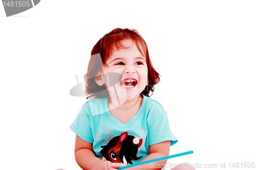 Image of Happy little girl portrait 