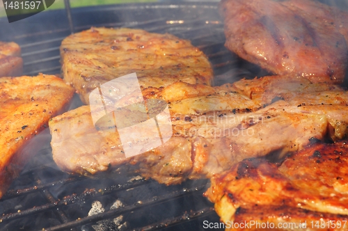 Image of meat on the barbecue