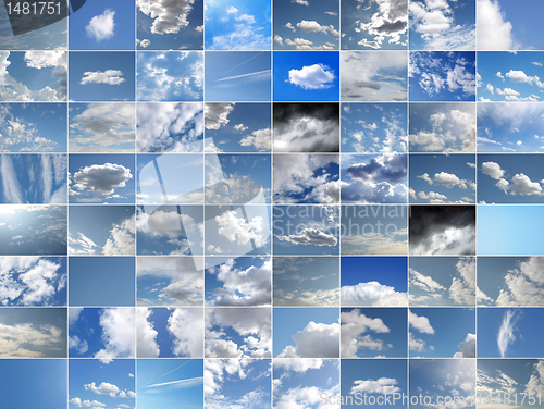 Image of Blue sky collage