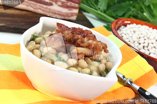 Image of beans with bacon