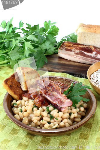 Image of beans with bacon