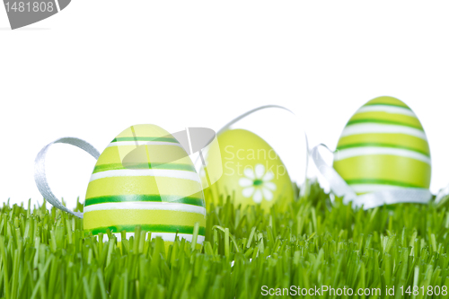 Image of easter eggs in grass