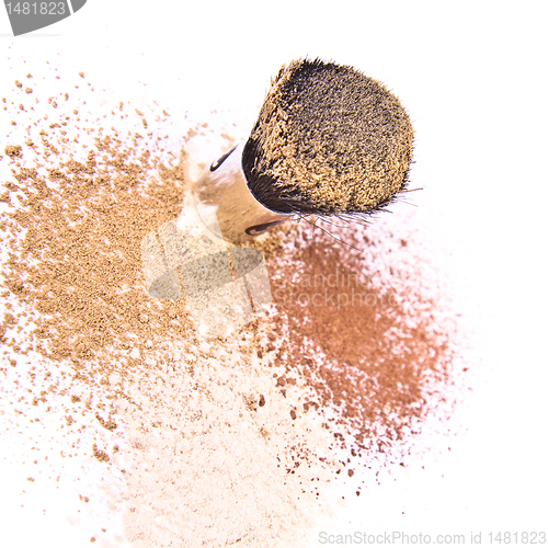 Image of makeup brush and powder