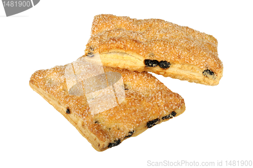 Image of puff pastry with raisins