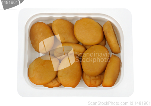 Image of smoked cheese in a plastic packaging