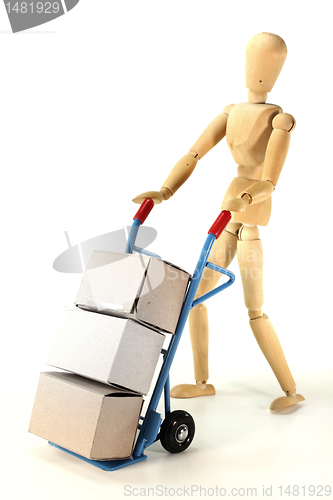 Image of parcel service with doll