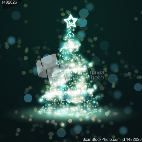 Image of christmas tree of light