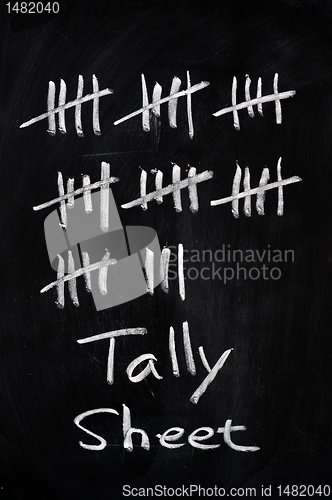 Image of Tally sheet used for counting