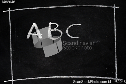 Image of ABC written on blackboard