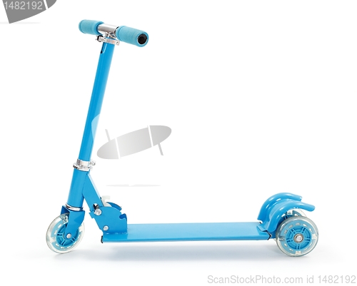 Image of Small blue toy scooter