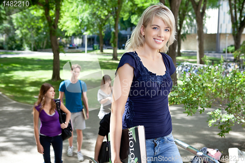 Image of Young college girl